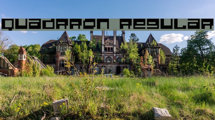 Quadrron Regular Font examples