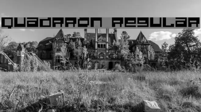 Quadrron Regular Font examples