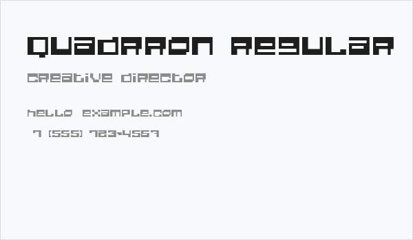 Quadrron Regular Business Card