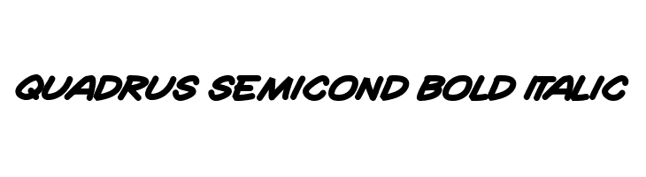 Quadrus Semicond Bold Italic  フリーフォントのダウンロード