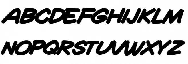Quadrus Semicond Bold Italic फ़ॉन्ट अपरकेस