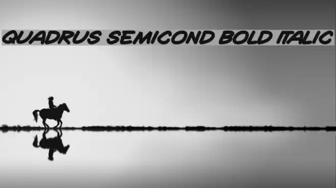 Quadrus Semicond Bold Italic Font examples