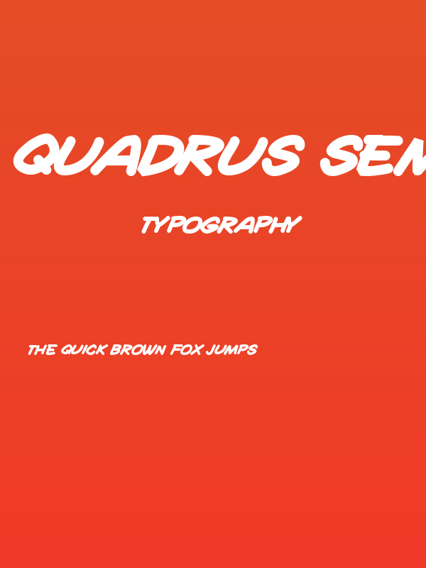 Quadrus Semicond Bold Italic Poster
