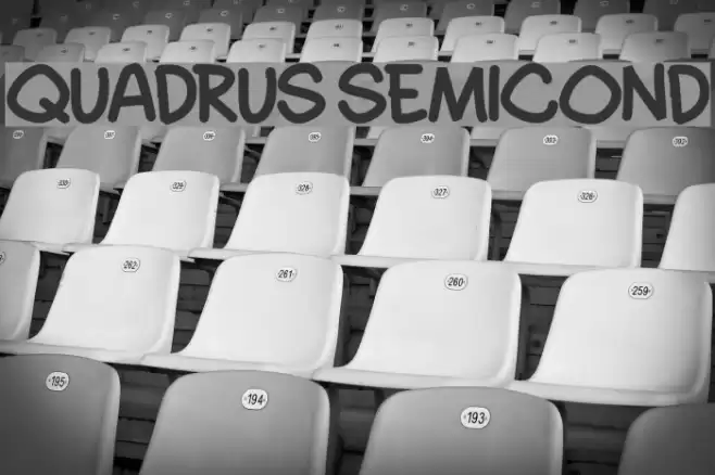 Quadrus Semicond Font examples