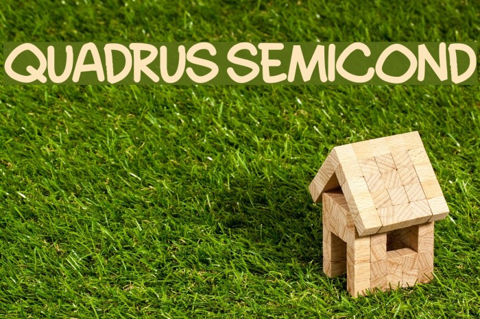 Quadrus Semicond Font examples