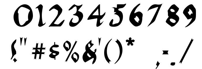 QuaelGothicCondensed Font OTHER CHARS