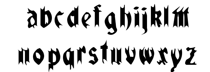 QuaelGothicCondensed Font LOWERCASE