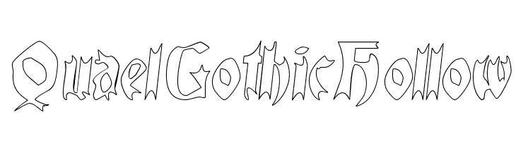 QuaelGothicHollow Font