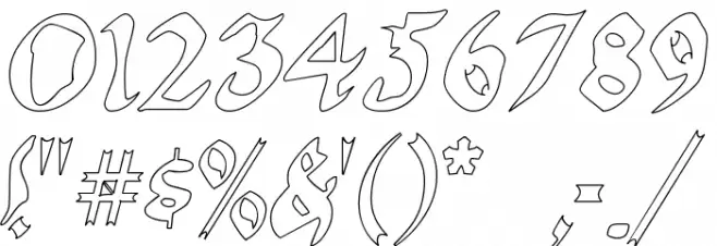 QuaelGothicHollow フォント その他の文字
