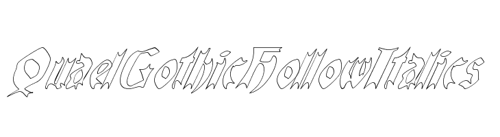 QuaelGothicHollowItalics  baixar fontes gratis