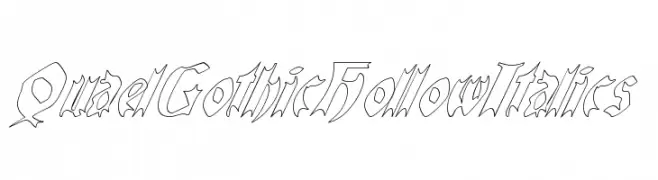QuaelGothicHollowItalics  baixar fontes gratis