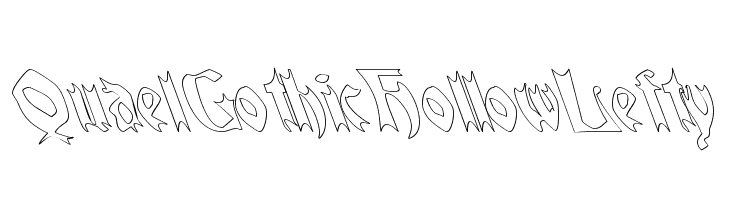 QuaelGothicHollowLefty Font