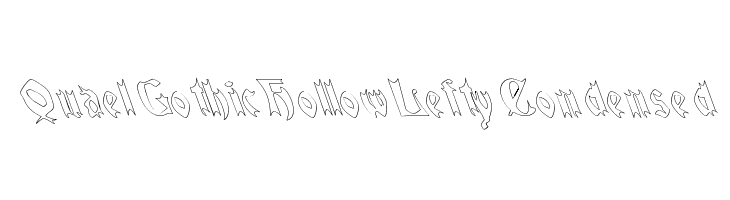 QuaelGothicHollowLeftyCondensed Font