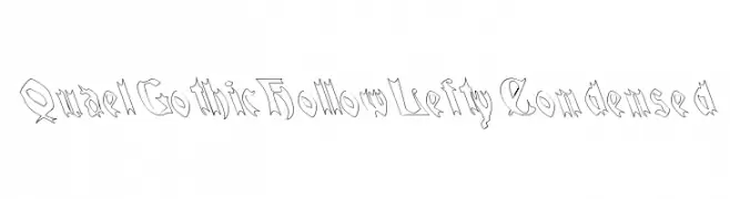 QuaelGothicHollowLeftyCondensed  नि: शुल्क फ़ॉन्ट्स डाउनलोड