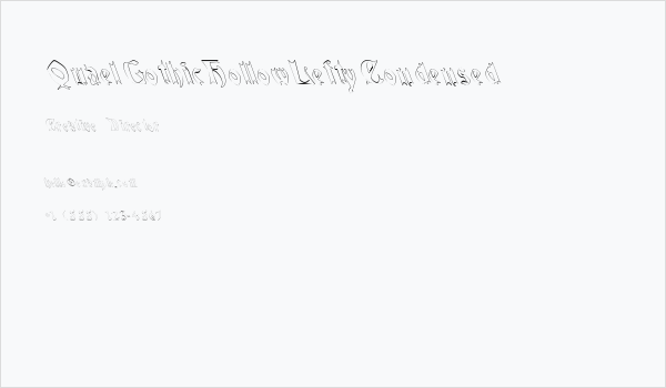 QuaelGothicHollowLeftyCondensed Business Card