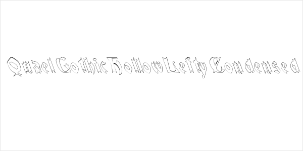 QuaelGothicHollowLeftyCondensed Logo