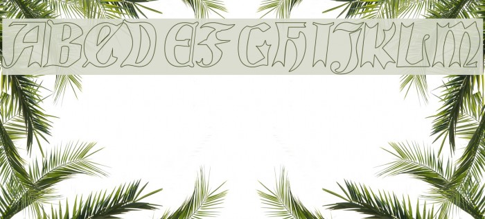QuaelGothicHollow Font examples