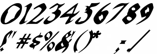 QuaelGothicItalics Font OTHER CHARS