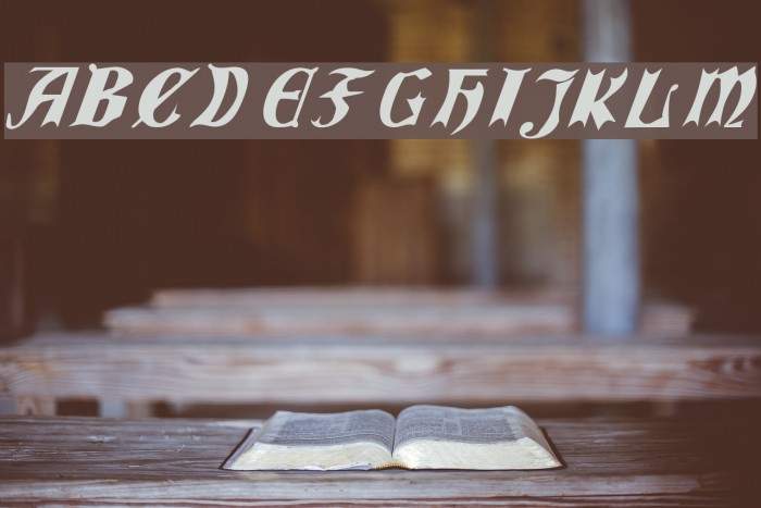 QuaelGothicItalicsCondensed Font examples