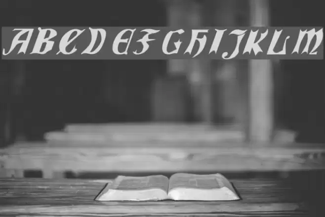 QuaelGothicItalicsCondensed Polices examples