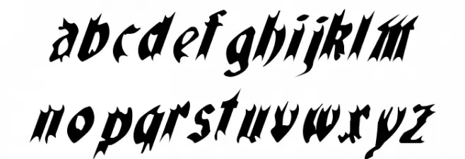 QuaelGothicItalicsCondensed Polices MINUSCULES