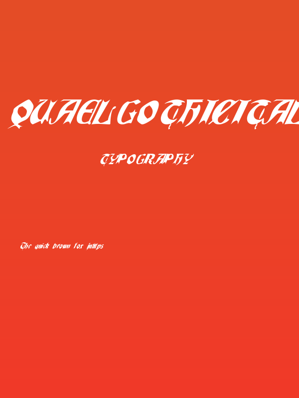 QuaelGothicItalics Poster