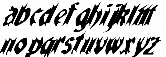 QuaelGothicItalics 字体 小写