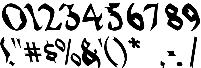QuaelGothicLefty Font OTHER CHARS
