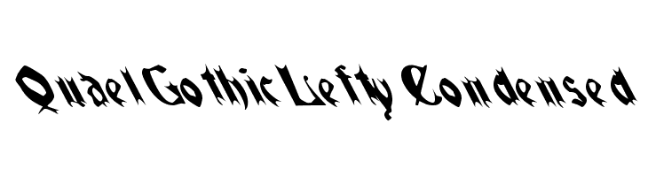 QuaelGothicLeftyCondensed  Frei Schriftart Herunterladen