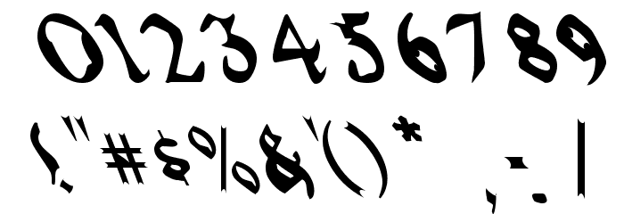 QuaelGothicLeftyCondensed Font OTHER CHARS