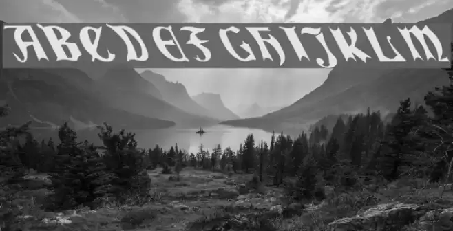 QuaelGothicLeftyCondensed Fonte examples