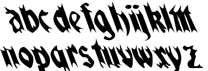 QuaelGothicLefty Font LOWERCASE