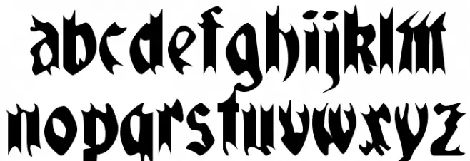 QuaelGothic फ़ॉन्ट लोअरकेस