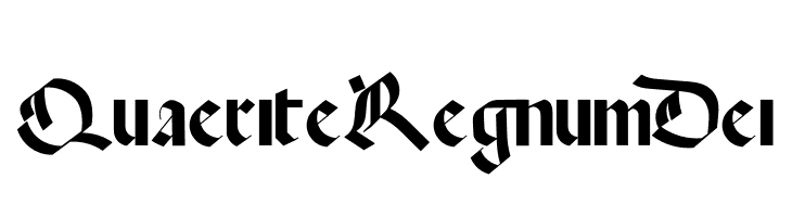 Quaerite Regnum Dei  font caratteri gratis