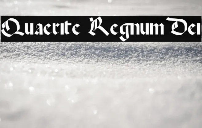 Quaerite Regnum Dei Example 1