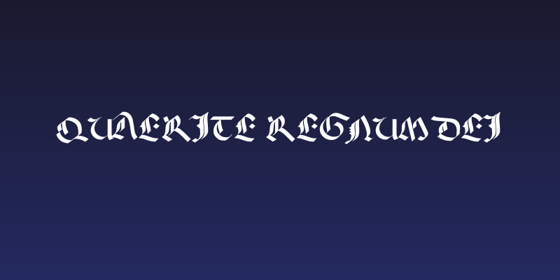 Quaerite Regnum Dei Social Header