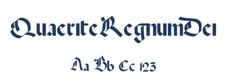 QuaeriteRegnumDei Font Preview