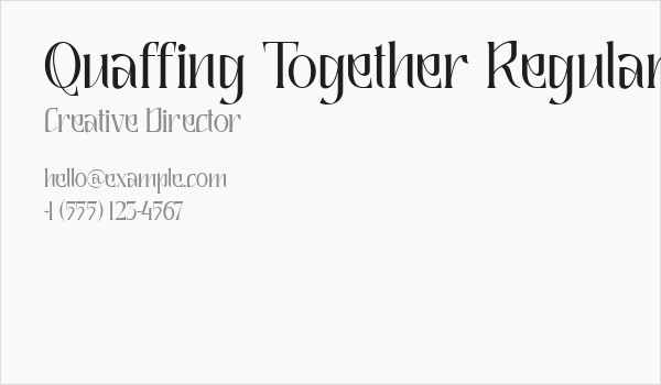 Quaffing Together Regular Business Card