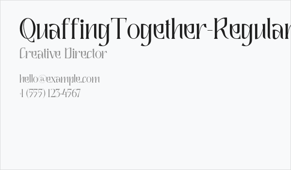 QuaffingTogether-Regular Business Card