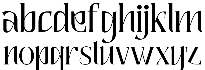 QuaffingTogether-Regular Font LOWERCASE