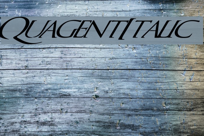 QuagentItalic Font examples