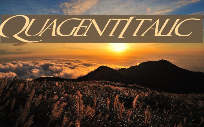 QuagentItalic Font examples