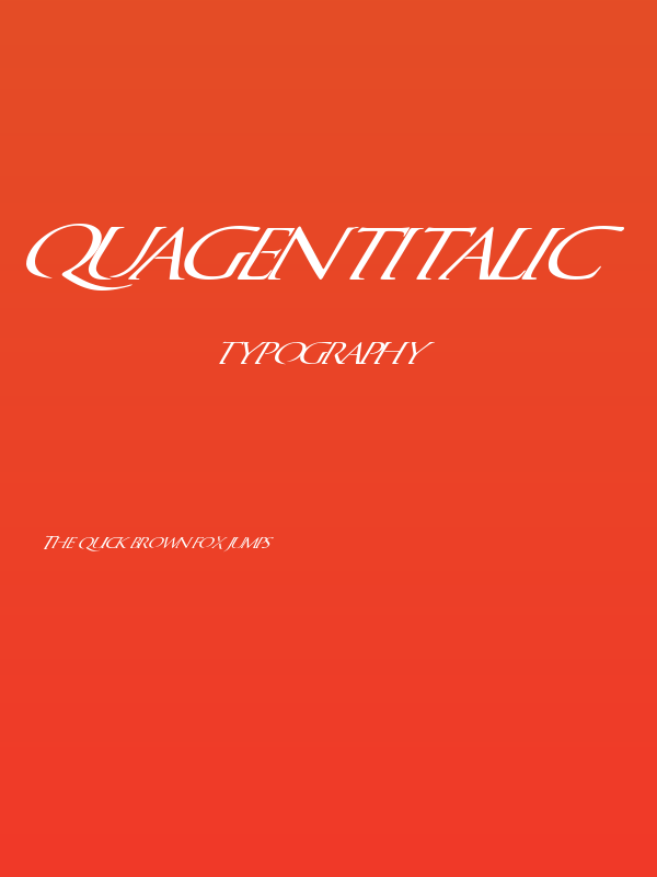 QuagentItalic Poster