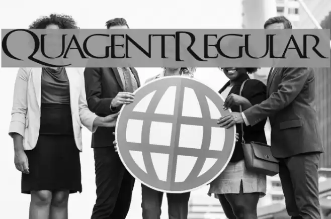 QuagentRegular Font examples