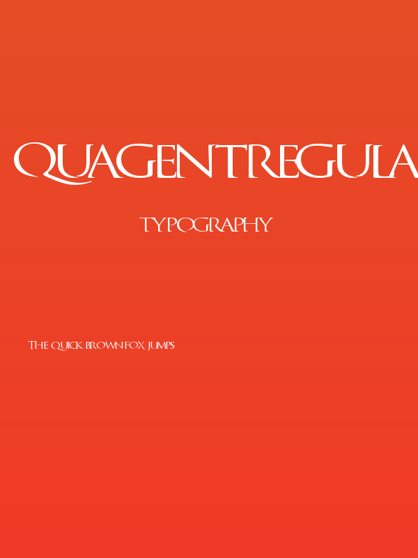 QuagentRegular Poster