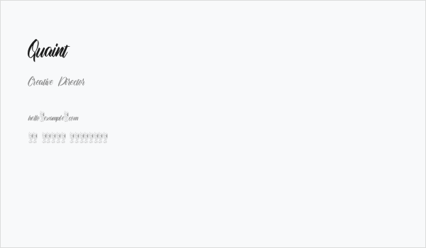 Quaint Business Card