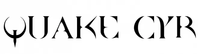 Quake Cyr  フリーフォントのダウンロード