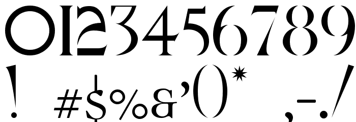 Quake Cyr Font OTHER CHARS