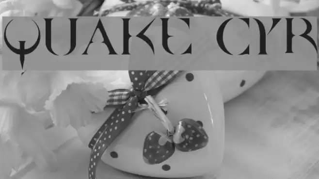 Quake Cyr Font examples