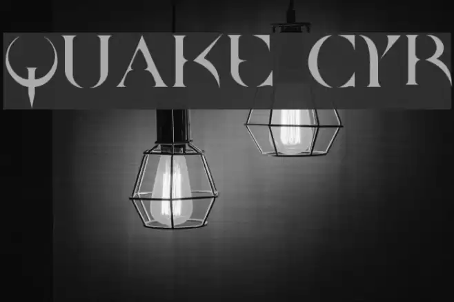 Quake Cyr Font examples